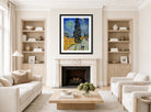 Vincent van Gogh Print, 113 Road with Cypress and Star_10x8 displayed in a Scandinavian living room