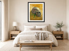 Vincent van Gogh Print, 117 skull_10x8 displayed above a bed