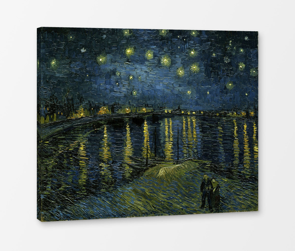 Vincent van Gogh Print, 120 Starry Night on the Rhone_10x8 as a ready-to-hang canvas panel