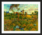 Vincent van Gogh Print, 123 Sunset at Montmajour 1888_10x8 in a black frame
