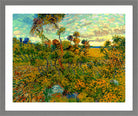 Vincent van Gogh Print, 123 Sunset at Montmajour 1888_10x8 in a light grey frame