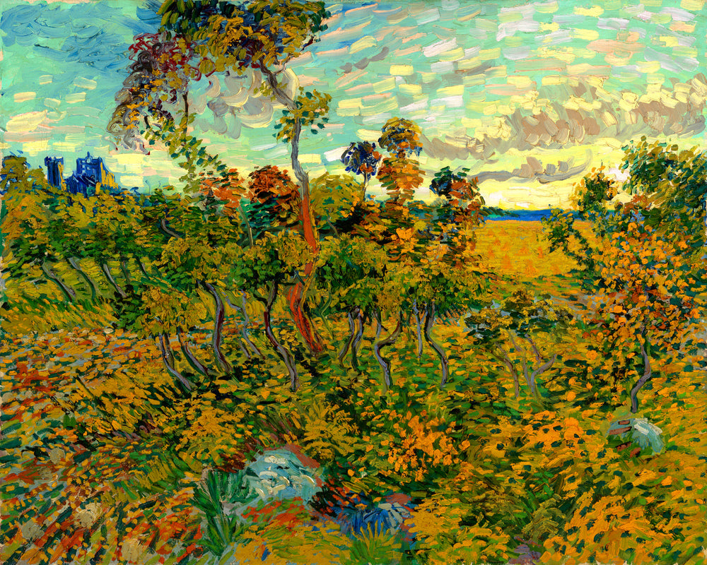 Vincent van Gogh Print, 123 Sunset at Montmajour 1888_10x8 as an unframed print