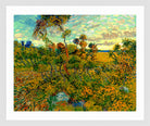 Vincent van Gogh Print, 123 Sunset at Montmajour 1888_10x8 in a white frame