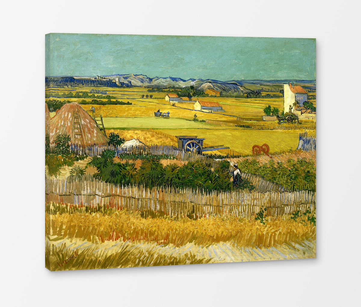 Vincent van Gogh Print, 129 The harvest (1888)_10x8 as a ready-to-hang canvas panel
