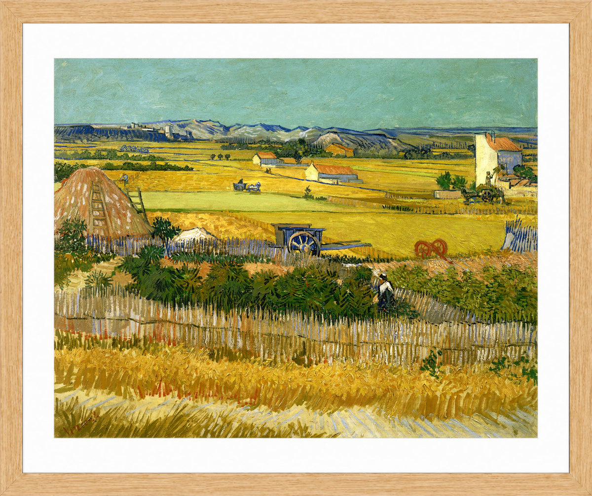 Vincent van Gogh Print, 129 The harvest (1888)_10x8 in an oak frame