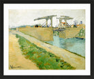 Vincent van Gogh Print, 130 The Langlois bridge (1888)_10x8 in a black frame