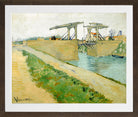 Vincent van Gogh Print, 130 The Langlois bridge (1888)_10x8 in a brown frame
