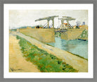 Vincent van Gogh Print, 130 The Langlois bridge (1888)_10x8 in a light grey frame