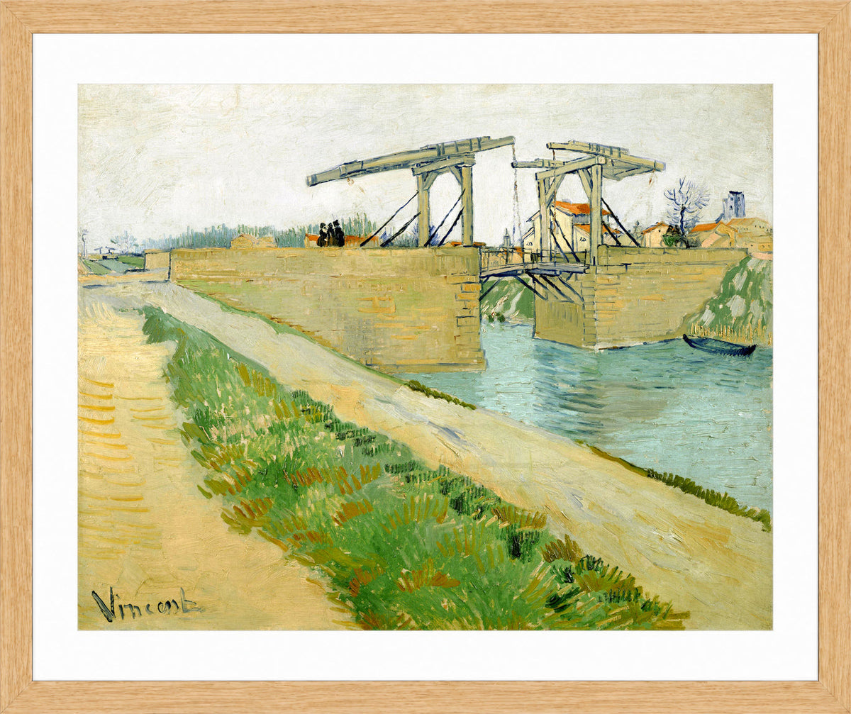 Vincent van Gogh Print, 130 The Langlois bridge (1888)_10x8 in an oak frame