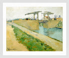 Vincent van Gogh Print, 130 The Langlois bridge (1888)_10x8 in a white frame