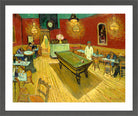 Vincent van Gogh Print, 131 the night cafe_10x8 in a dark grey frame