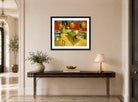 Vincent van Gogh Print, 131 the night cafe_10x8 displayed above a console table