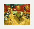 Vincent van Gogh Print, 131 the night cafe_10x8 with an off-white border for rolled canvas