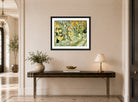 Vincent van Gogh Print, 134 The Road Menders (1889) displayed above a console table