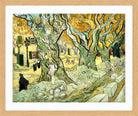 Vincent van Gogh Print, 134 The Road Menders (1889) in an oak frame
