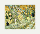 Vincent van Gogh Print, 134 The Road Menders (1889) with an off-white border for rolled canvas