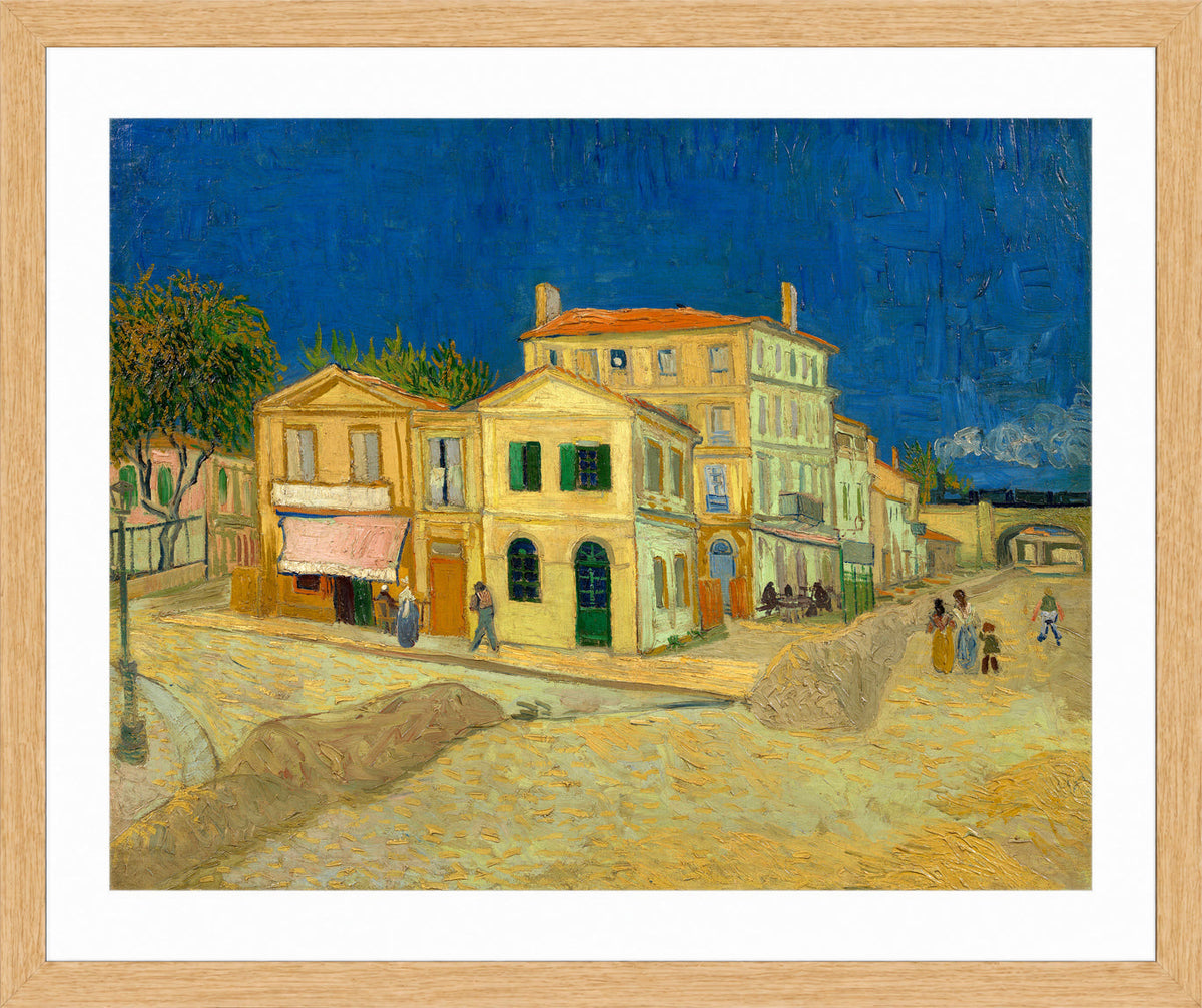 Vincent van Gogh Print, 137 the yellow house_10x8 in an oak frame