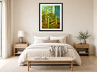 Vincent van Gogh Print, 144 Van Gogh's Chair_10x8 displayed above a bed