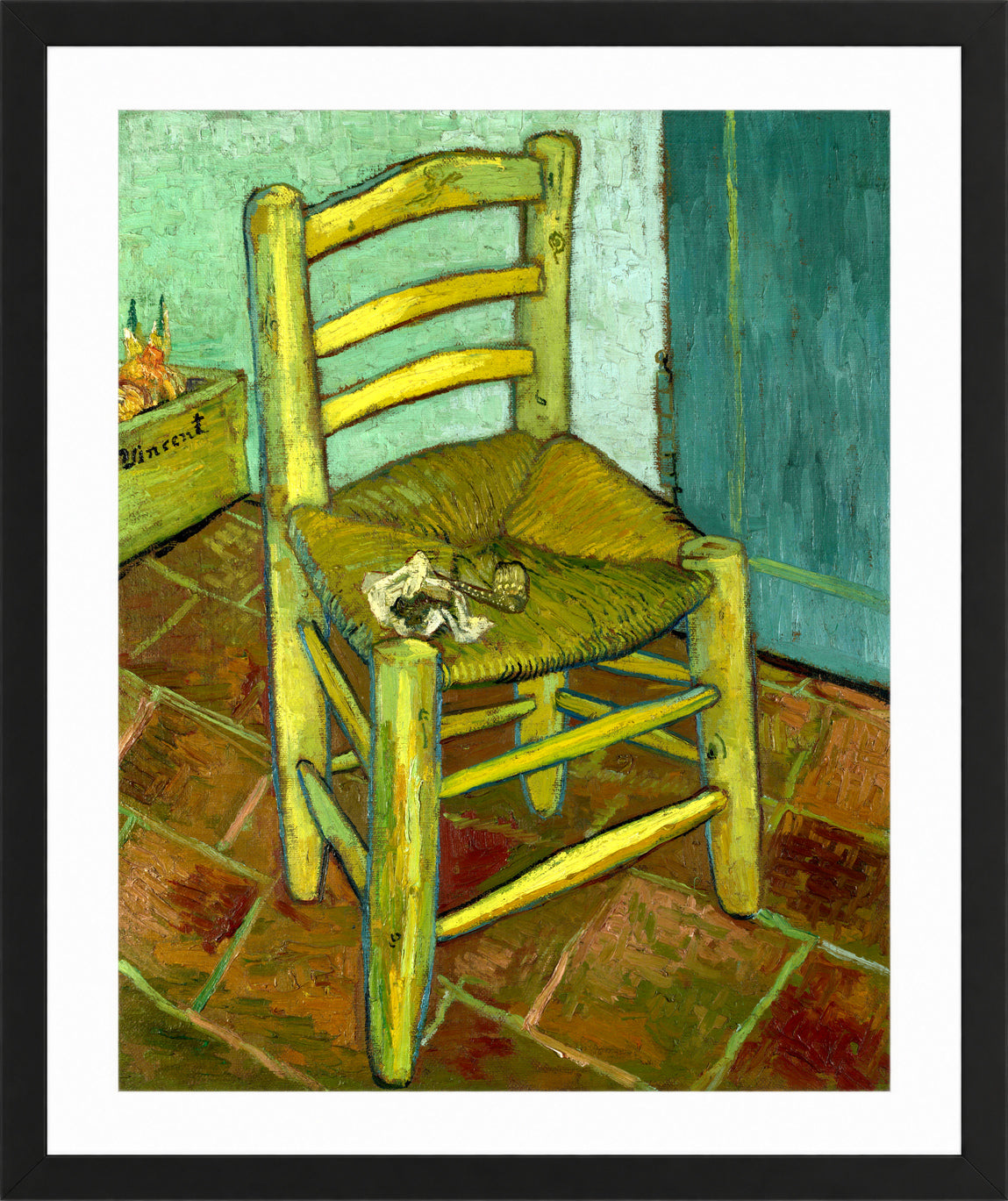 Vincent van Gogh Print, 144 Van Gogh's Chair_10x8 in a black frame