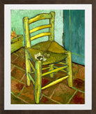 Vincent van Gogh Print, 144 Van Gogh's Chair_10x8 in a brown frame