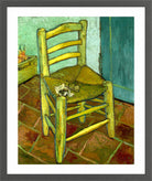Vincent van Gogh Print, 144 Van Gogh's Chair_10x8 in a dark grey frame