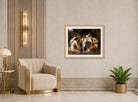 William-Adolphe Bouguereau Print, Admiration (1897) displayed in an Art Deco interior