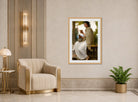 William-Adolphe Bouguereau Print, Bacchante (1894) displayed in an Art Deco interior
