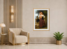 William-Adolphe Bouguereau Print, Convoitise displayed in an Art Deco interior