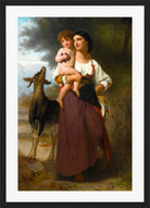 William-Adolphe Bouguereau Print, Convoitise in a black frame
