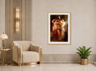 William-Adolphe Bouguereau Print, Etude pour Hercule à la croisée des chemins displayed in an Art Deco interior