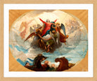 William-Adolphe Bouguereau Print, Etude pour le plafond de la Chapelle de Vierge à la Rochelle in a light oak frame