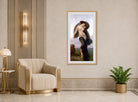 William-Adolphe Bouguereau Print, Evening Mood (1882) displayed in an Art Deco interior
