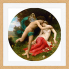 William-Adolphe Bouguereau Print, Flora And Zephyr (1875) in a light oak frame