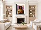 William-Adolphe Bouguereau Print, Girl Holding Lemons (1899) displayed in a Scandinavian living room
