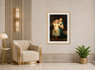 William-Adolphe Bouguereau Print, Indoors (1840-1905) displayed in an Art Deco interior