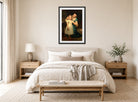 William-Adolphe Bouguereau Print, Indoors (1840-1905) displayed above a bed