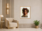 William-Adolphe Bouguereau Print, Jeune fille couronnée de pampres (1874) displayed in an Art Deco interior