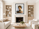 William-Adolphe Bouguereau Print, Joueur de flûte (1878) displayed in a Scandinavian living room