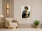 William-Adolphe Bouguereau Print, La petite Esméralda displayed in an Art Deco interior