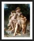 William-Adolphe Bouguereau Print, La Première Discorde (Cain And Abel) (1861) in a black frame