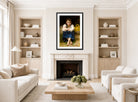 William-Adolphe Bouguereau Print, La sérieuse (1905) displayed in a Scandinavian living room