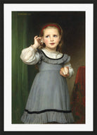 William-Adolphe Bouguereau Print, Le Bruit De La Mer (1871) in a black frame