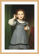 William-Adolphe Bouguereau Print, Le Bruit De La Mer (1871) in a light oak frame