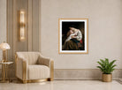 William-Adolphe Bouguereau Print, Le lever (1865) displayed in an Art Deco interior