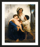 William-Adolphe Bouguereau Print, Le Sommeil (1864) in a black frame