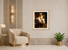 William-Adolphe Bouguereau Print, Le sommeil displayed in an Art Deco interior