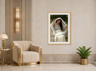William-Adolphe Bouguereau Print, Le Voile (1898) displayed in an Art Deco interior