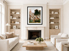 William-Adolphe Bouguereau Print, Les Oréades (1902) displayed in a Scandinavian living room