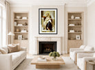 William-Adolphe Bouguereau Print, Madonna with child and John the Baptist (1875) displayed in a Scandinavian living room