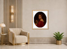 William-Adolphe Bouguereau Print, Marguerite (1868) displayed in an Art Deco interior